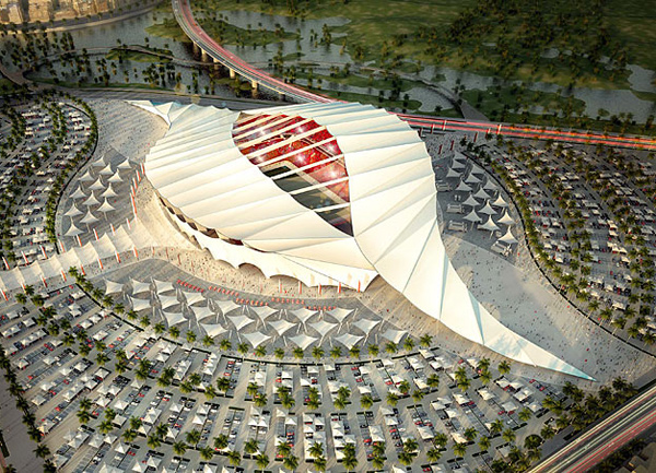 Стадион «Аль-Хор» будет иметь необычную форму. Фото: worldstadiums.com