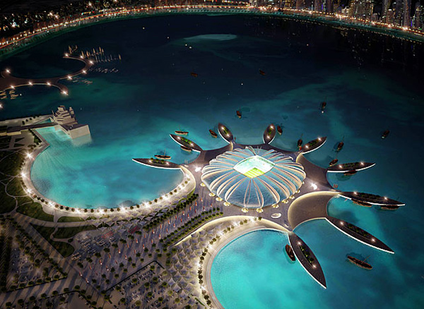Пожалуй, самый красивый стадион – портовая арена в Дохе. Фото: worldstadiums.com
