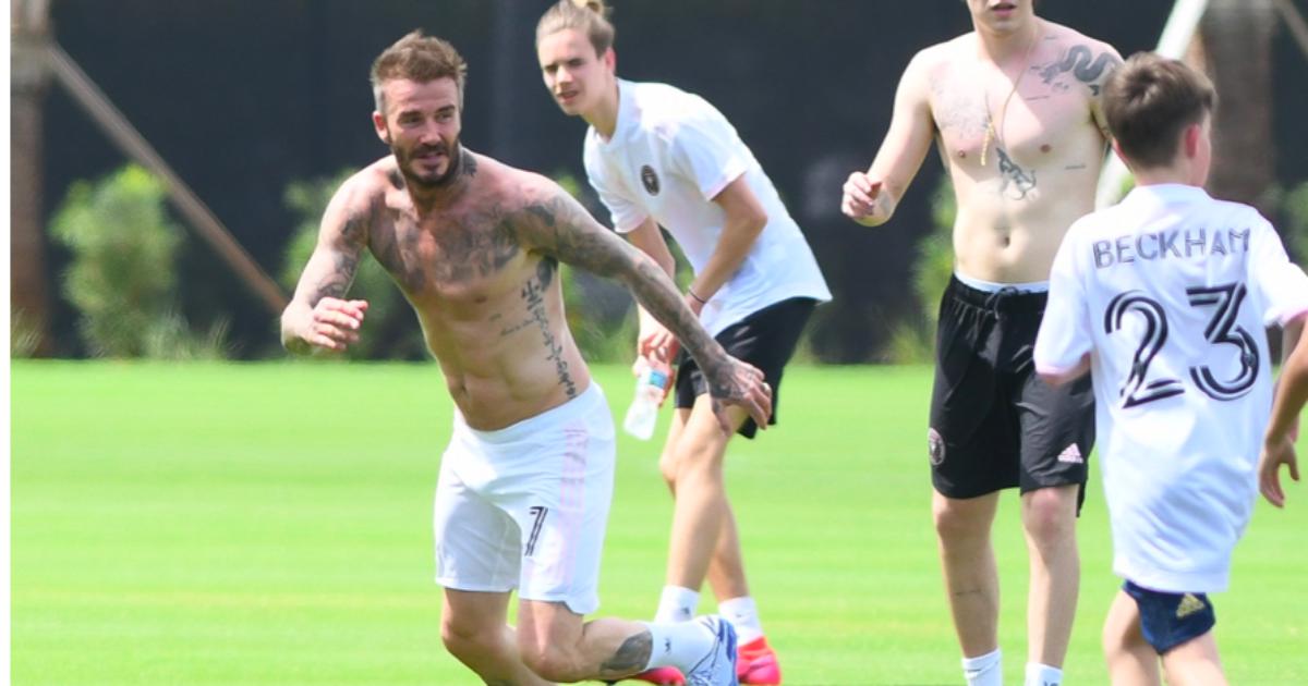 David Beckham brings sons to latest Inter Miami training session; shows frustrat