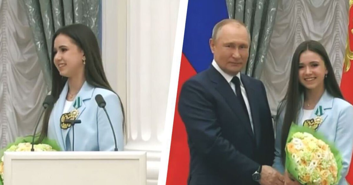 Что дарит в 2024 году. Камила Валиева награждение в Кремле. Камила Валиева у президента России.