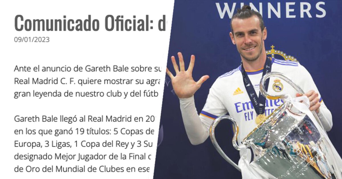Real Madrid expresses its gratitude, admiration and love for the great legend of our club and world football.  Good luck, Gareth.”  Madrid on Bale’s retirement – Football