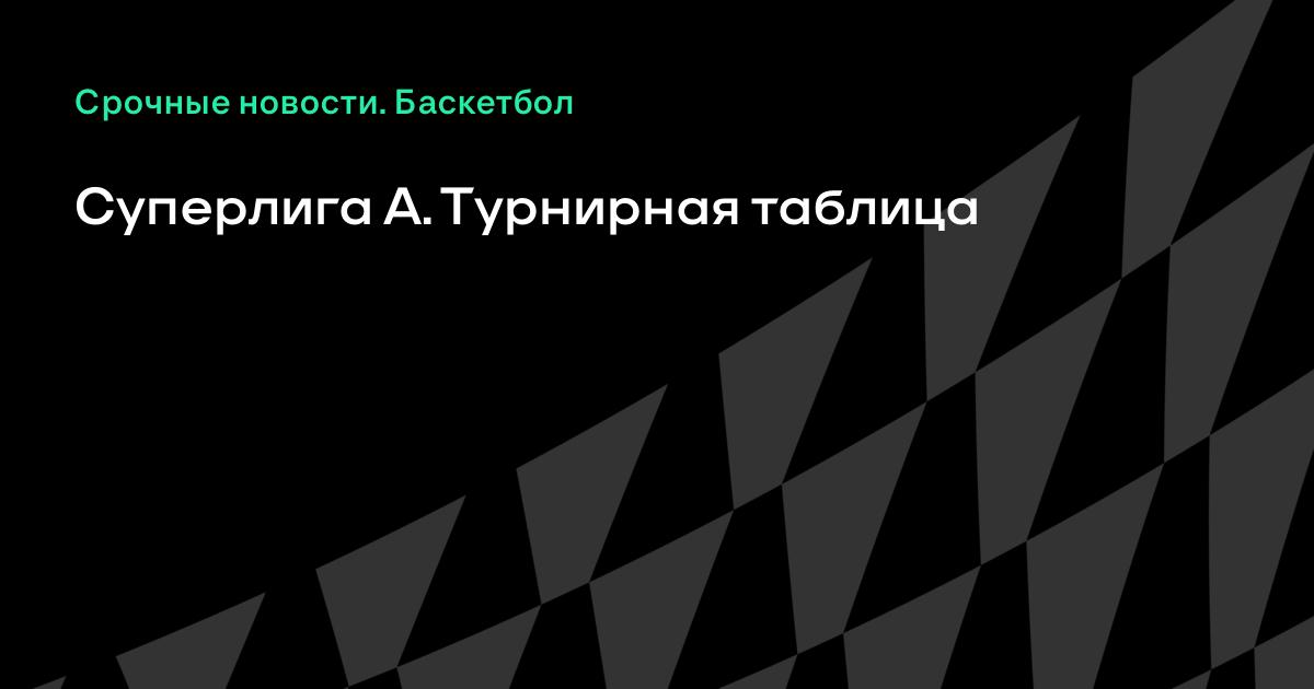 Баскетбол суперлига мужчины турнирная таблица