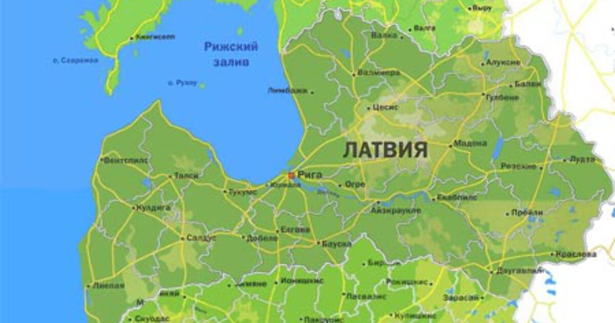 Страны балтии карта